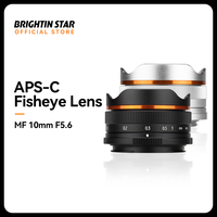 Brightin Star 10mm F5.6 Fisheye Wide Angle APS-C Mirrorless Camera Lens Fit For M4/3, Canon EF-M, Sony E, Nikon Z, Fuji X