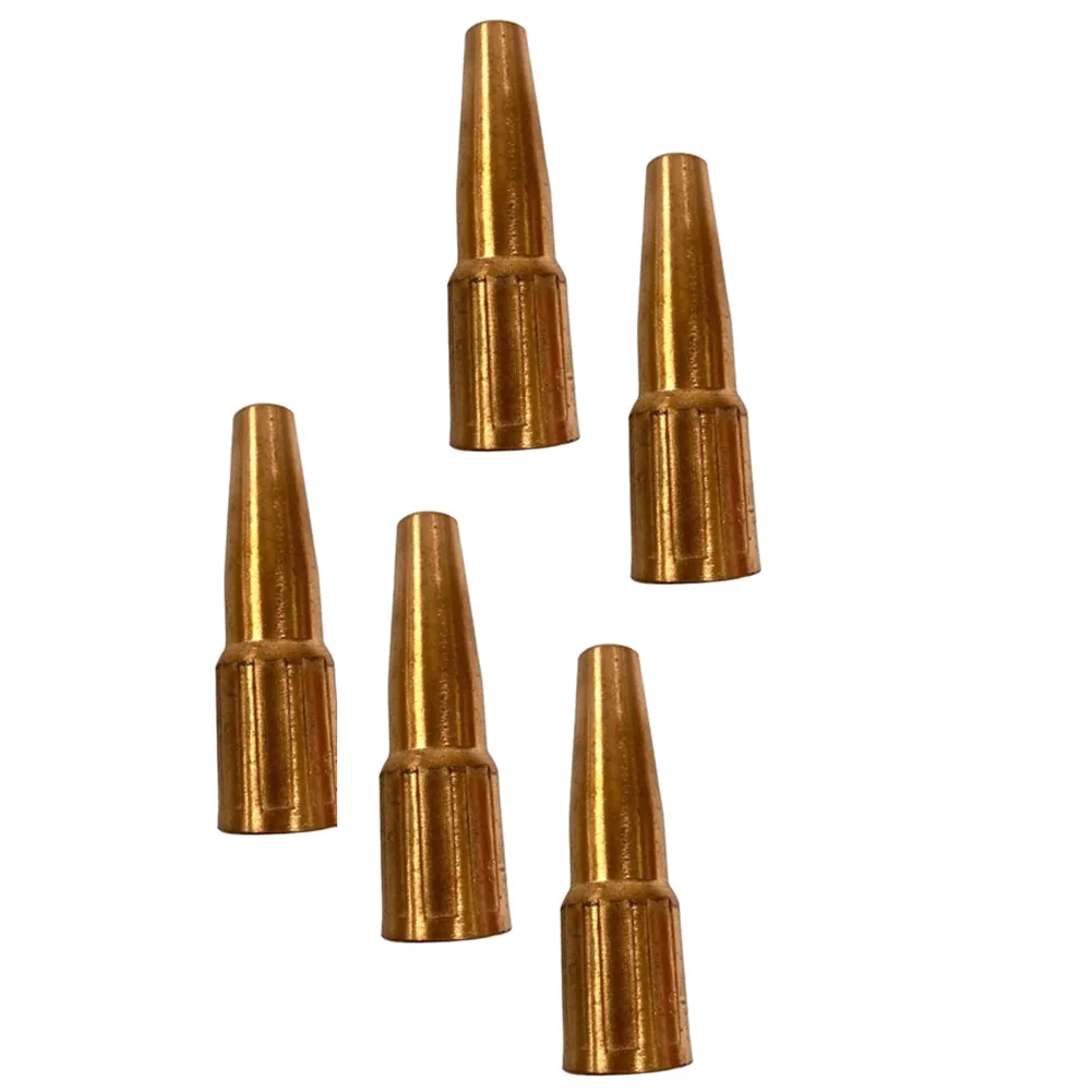 5 Pack 23T37 MIG Welding Nozzle Copper 3/8 Cone Shape Compatible with Style #2 4 Model Torch for Lincoln 200 400 Series