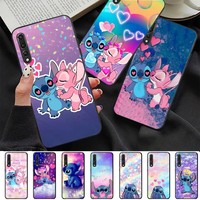 Bling Angel Kiss S-StitchS Pink Bubble Phone Case For Huawei P 8 9 10 20 30 40 50 Pro Lite Psmart Honor 10 Lite 70 Mate 20lite