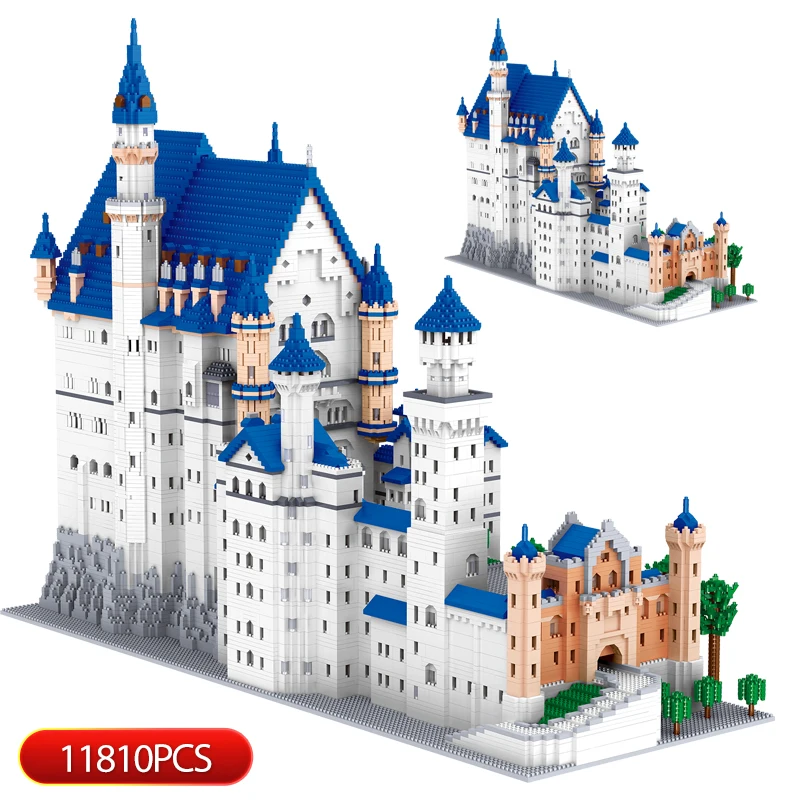 

11810 Pcs Mini City New Swan Stone Castle Building Blocks World Famous Architecture Bricks Educational Toys For Children Gifts