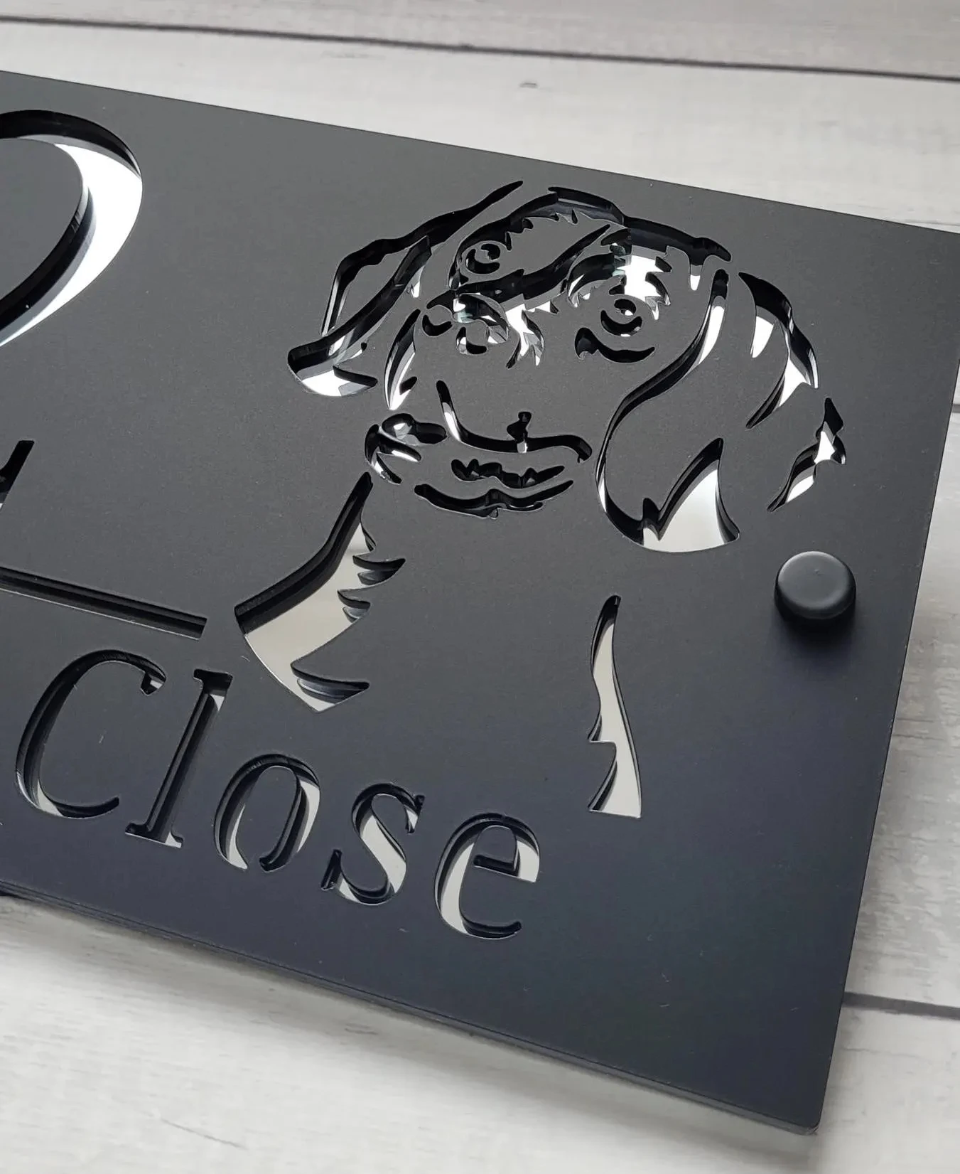 MODERN HOUSE SIGN Dachshund House Number Sign Dog House Sign HouseLaser Cut Matte Black Acrylic House Number Sign Address Plaque