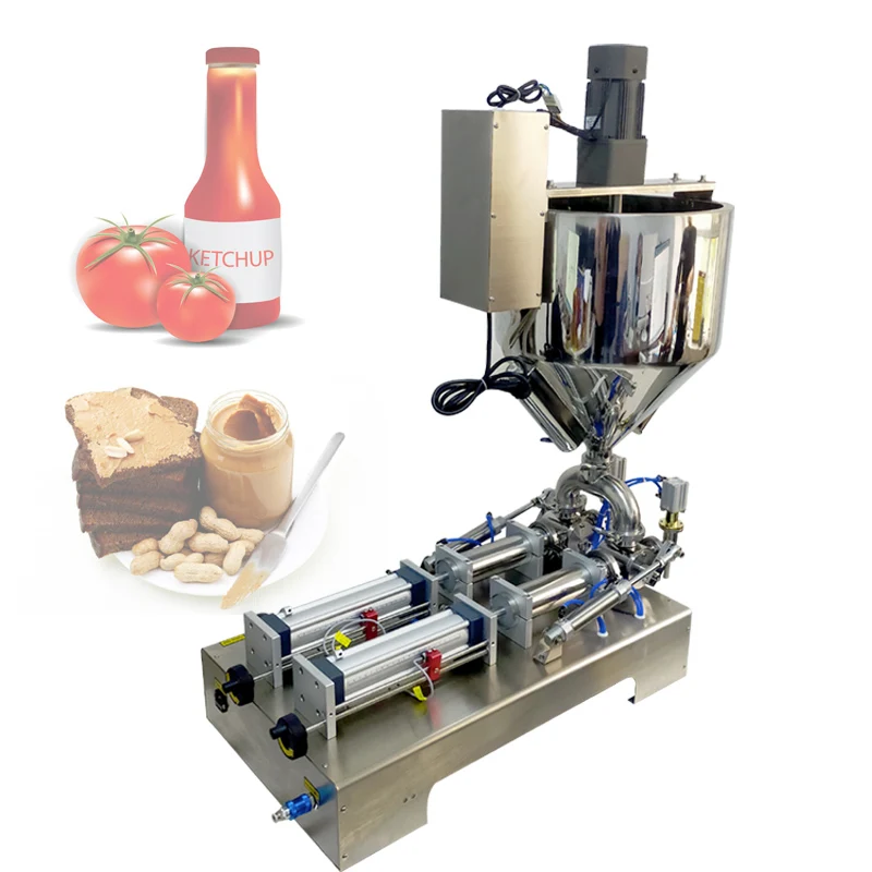 Automatic Packaging Filling Machine Pneumatic Quantitative Paste Liquid Filling Machine Double Head