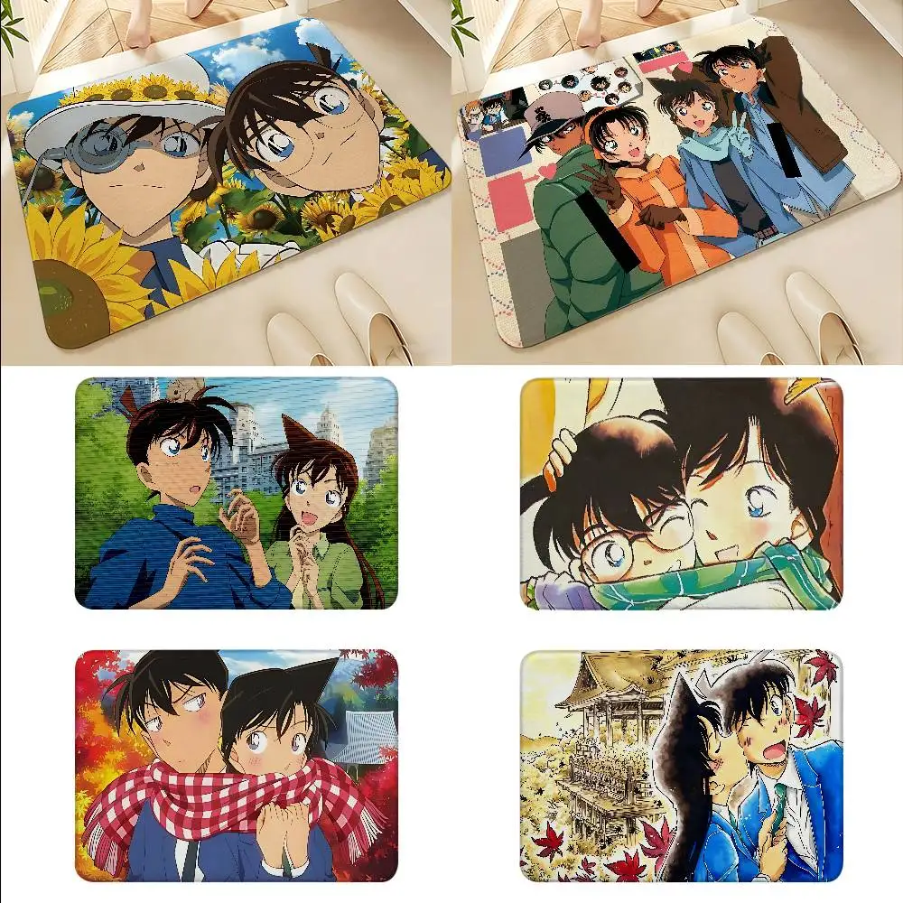 Anime D-Detective Conan Floor Mats Home Laundry Rug Carpet For Living Room Decor Lounge Area Anti-slip Foot Mat Entrance Doormat