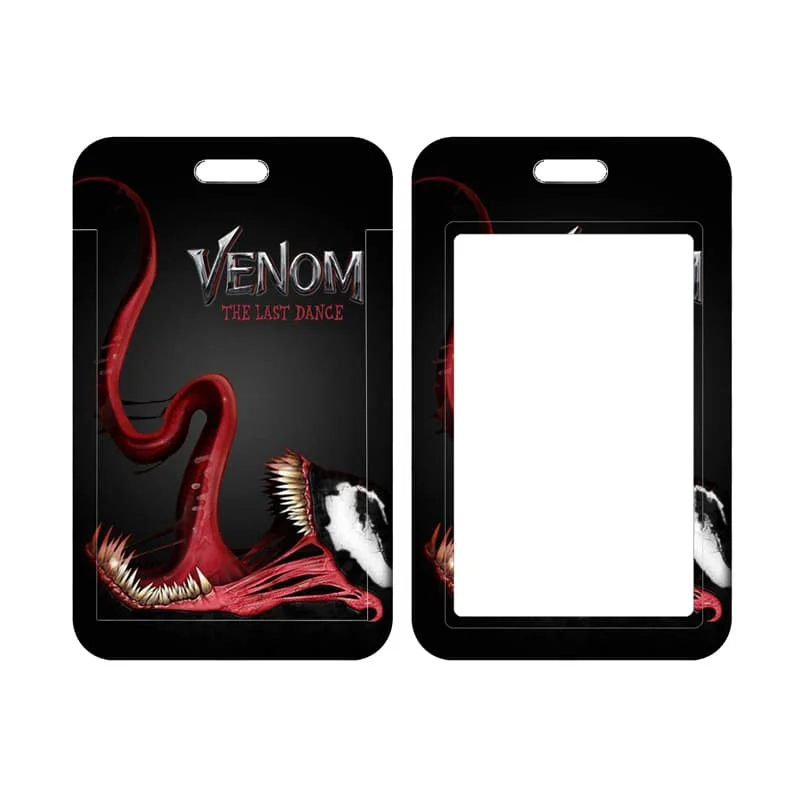Venom The Last Dance Card Holder Lanyard พวงกุญแจประตูการ์ดสายคล้องคอ ID Credential Holder Key อุปกรณ์เสริมสําหรับชาย