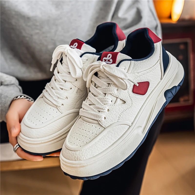 

Новые мужские дышащие тонкие спортивные повседневные белые туфли 2026 года с толстой подошвой, универсальные модные лоферы для взрослых мужчин