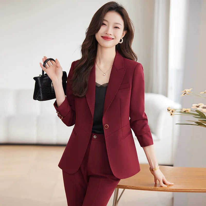 Black Business Suit Women's Spring and Autumn2024New High Sense Temperament Goddess Style Broadcast Host Formal Wear