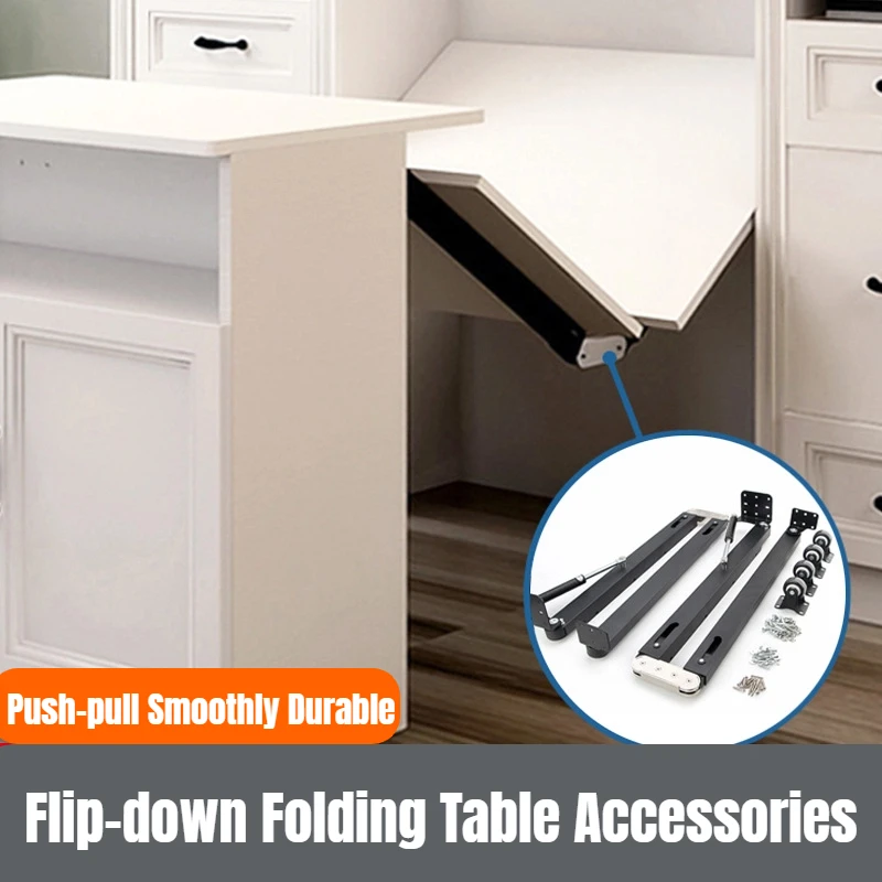 

Push-pull Flip-down Folding Table Multi-functional Hidden Telescopic Bar Storage Dining Table Invisible Folding Table Hardware