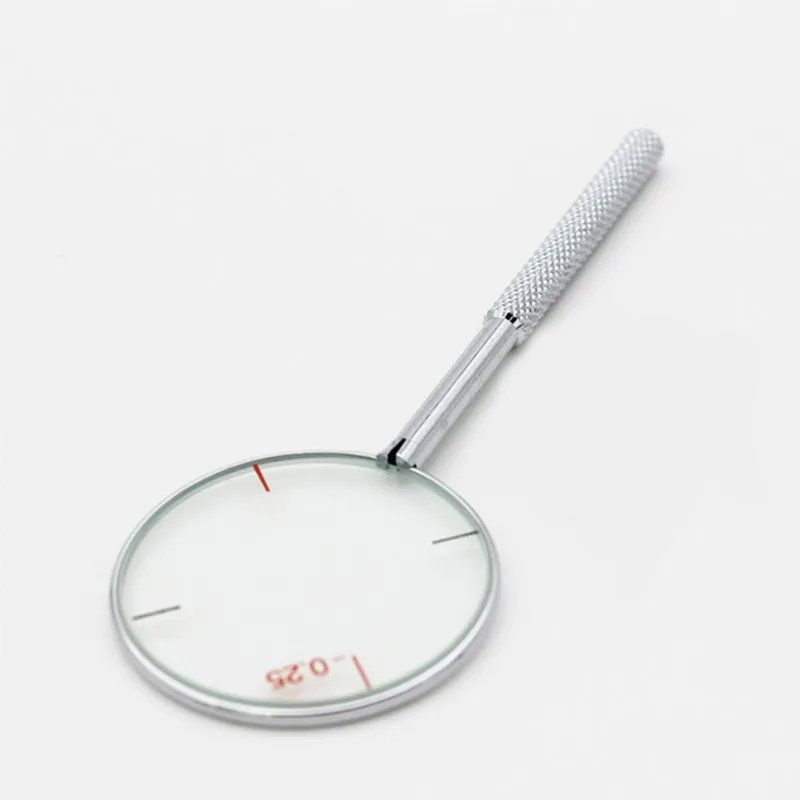 2 Stücke Runde Optische Kreuzzylinder Linse Werkzeug Optische Instrumente Dioptrien 0,25/0,5