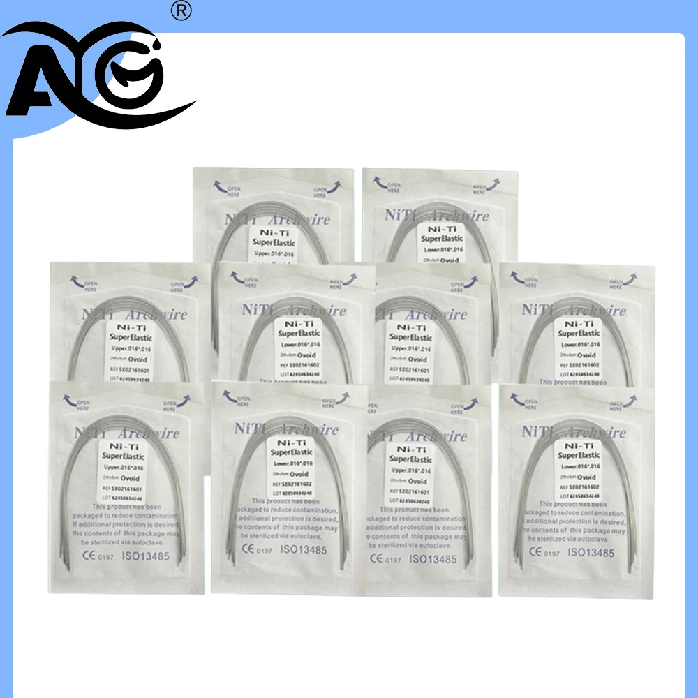 

AG 100pcs/10Pack Dental Orthodontic Arch Wires NITI Round / Rectangular Oval Form Ortho Arch Wire Dentist Tool