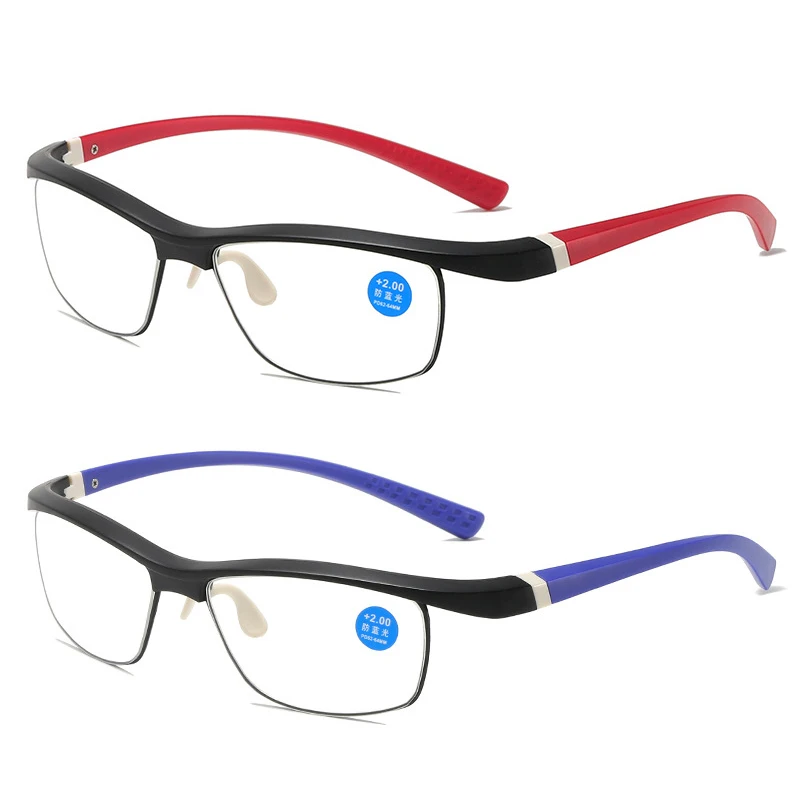 

Half-rim Sports Reader Women Men Lightweight TR90 Reading glasses Blue blocking presbyopia Magnifier