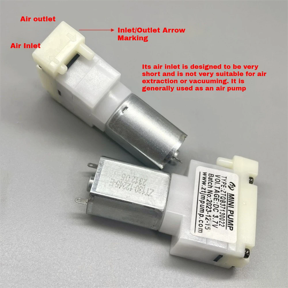 

DC 3.7V 130 Motor Micro Air Pump Air Pump/Diaphragm 0.8L/min 1.8W 1-2L/min 80Kpa Pump for Eye Massage Devices Beauty Devices