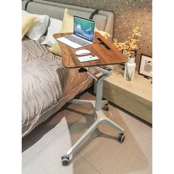 Portable Computer Table with Rolling Casters and Adjustable Height