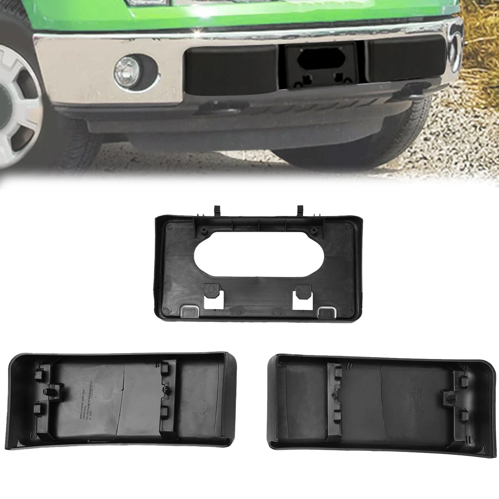車のフロントバンパーカバーナンバープレートブラケットホルダーフォード-f150-2009-2014-自動フロントバンパーガードカバー外装アクセサリー