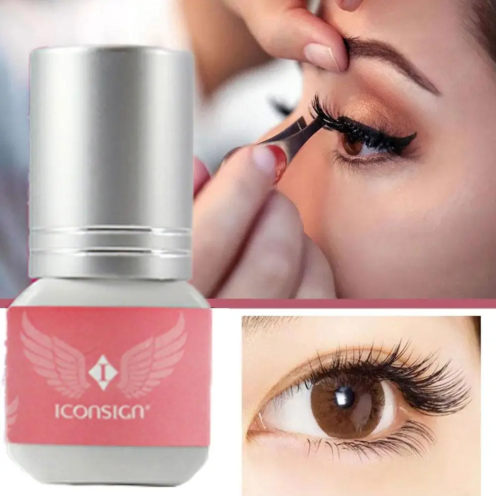 Waterproof Eyelashes Extension Glue Long Lasting Grafting Glue No Tools Drying Lashes Glue Quick Makeup Black Adhesive Irri Z2Y4