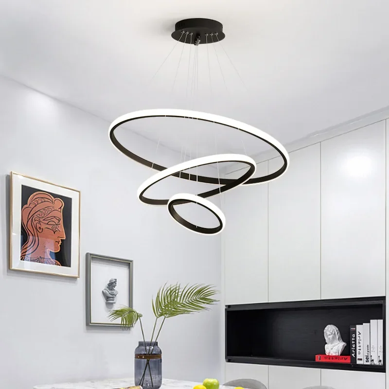 

LED Chandelier 60W Simplicity Modern Ceiling Lamp 3 Colors In 1 Lamp For Living Room Dining Room Bedroom Indoor Lighting