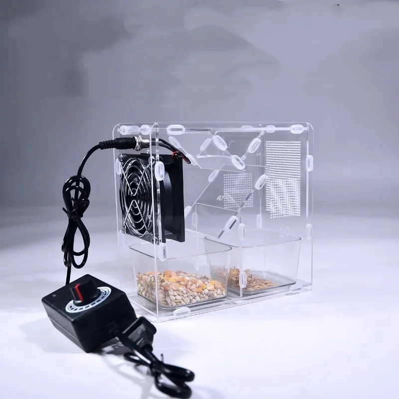 Mini Bird Food Shell Blower Household Washable Grain Peeling Blower Bird Supplies Tools Adjustable Speed