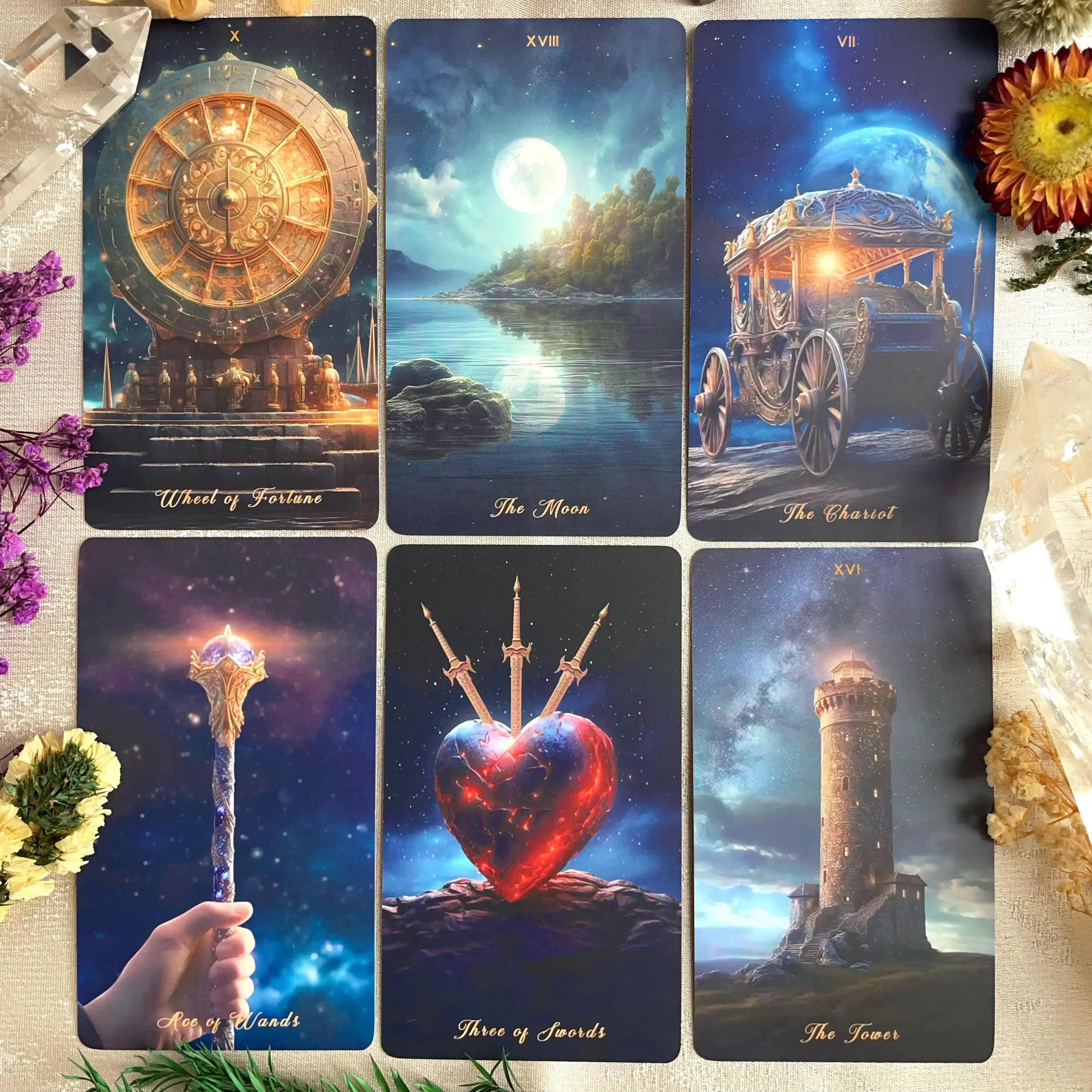 Aestheticism Original Card Genuine Collection Occult Oracle Astrologers Star Realm Tarot Cards Deck Exquisite Set 12x7 Spanish