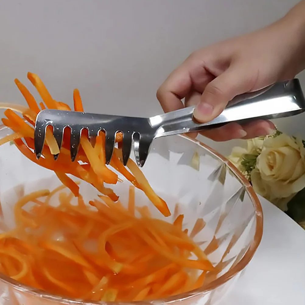 

2Pcs Tongs Smooth Surface Easy Clean Wide Grip Spaghetti Noodle Clip for Home Kitchen Barbecue Restaurant Use