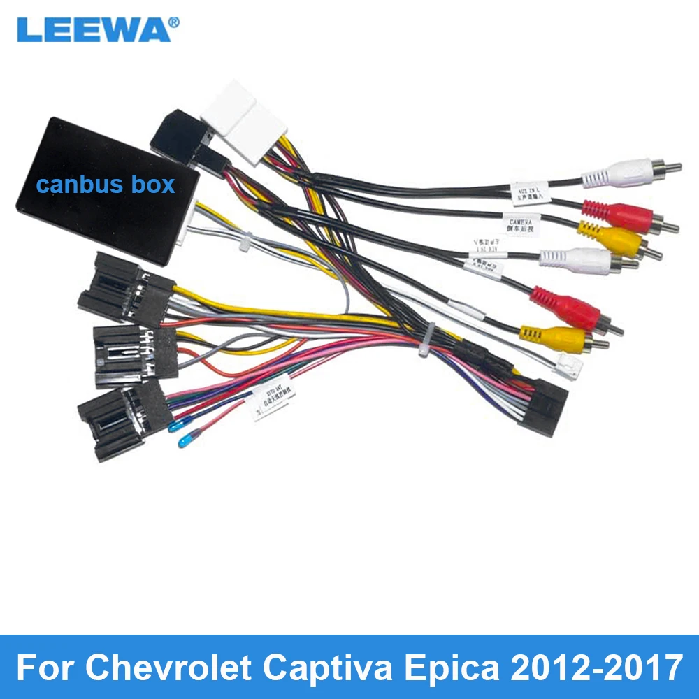 

LEEWA Car Stereo Audio 16PIN Android Power Cable Adapter For Chevrolet Captiva Epica CD/DVD Player Wiring Harness