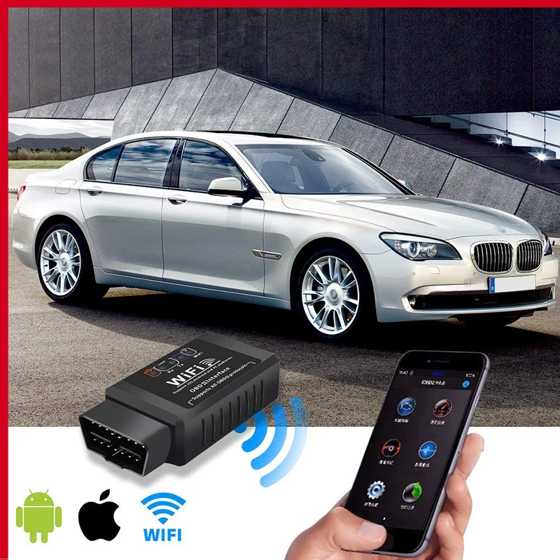 

2025 Wi-Fi OBDII ELM327 OBD2 Auto ScanTool для IPhone Android ПК Проблемы на транспортные средства Считыватель диагностики двигателя