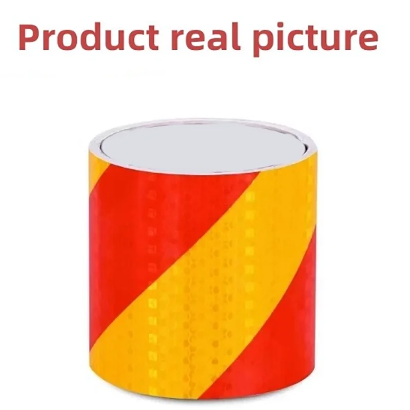 1 لفة شريط تحذيري عاكس للسلامة، شريط عاكس للطباعة من نسيج التويل ذاتي اللصق للسيارة