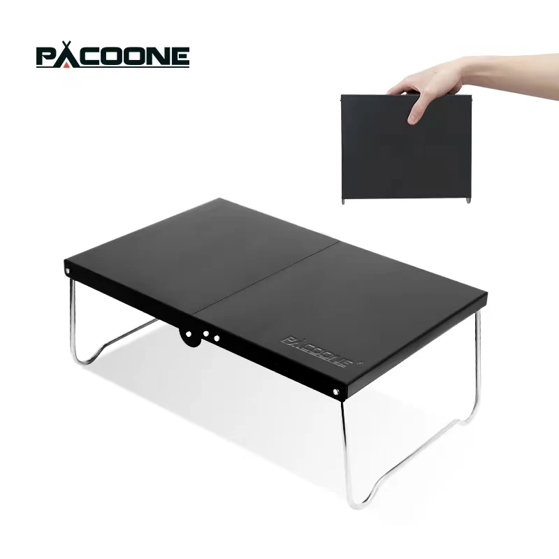 PACOONE Folding Table Outdoor Portable Tea Coffee Tables Ultralight Garden Picnic Camping Mini Table Aluminum Alloy Small Table