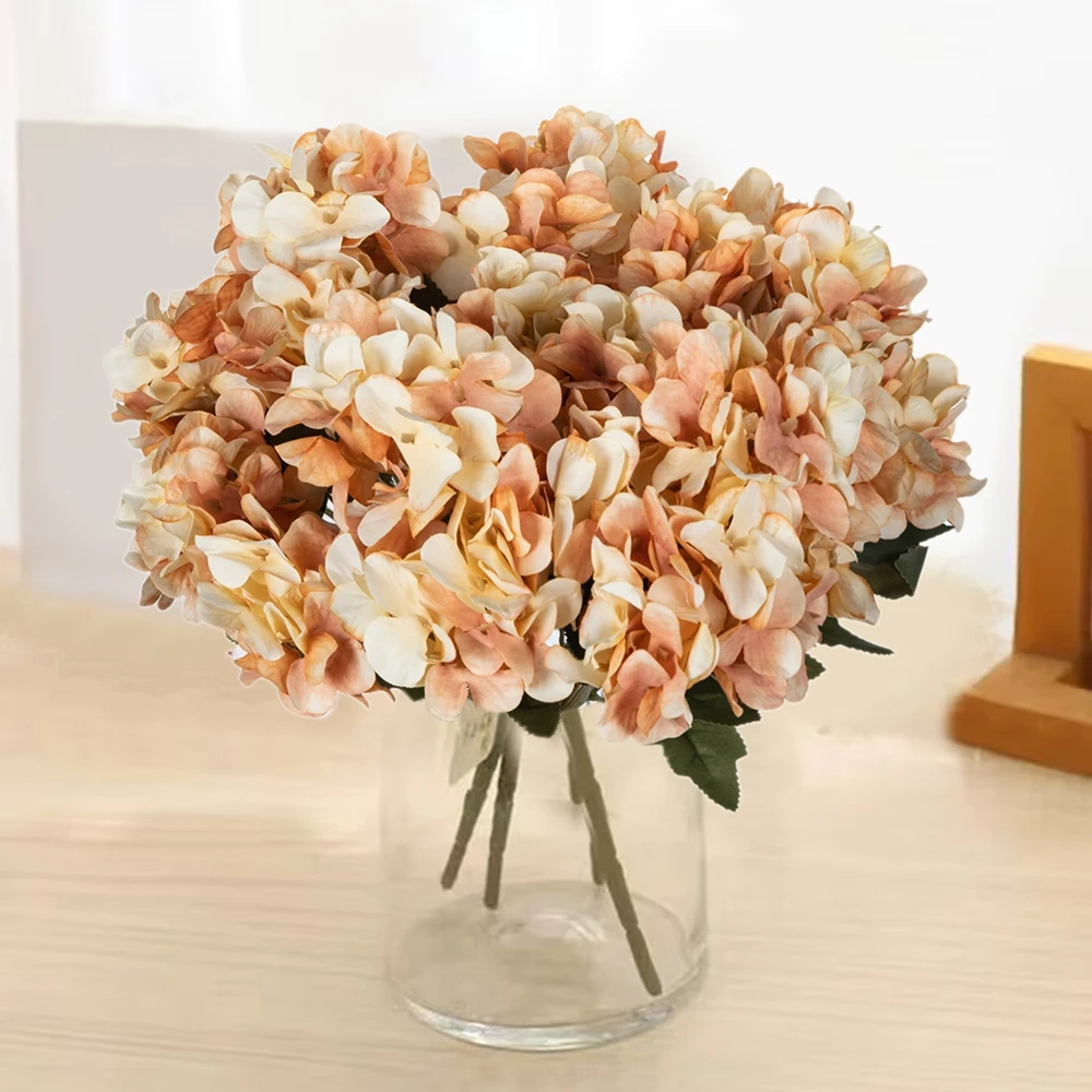 Silk Artificial Flowers Hydrangea Wedding Bridal Bouquet Holiday Home Room Garden Yard Wall Festival Diy Gift Box Decor Cheap