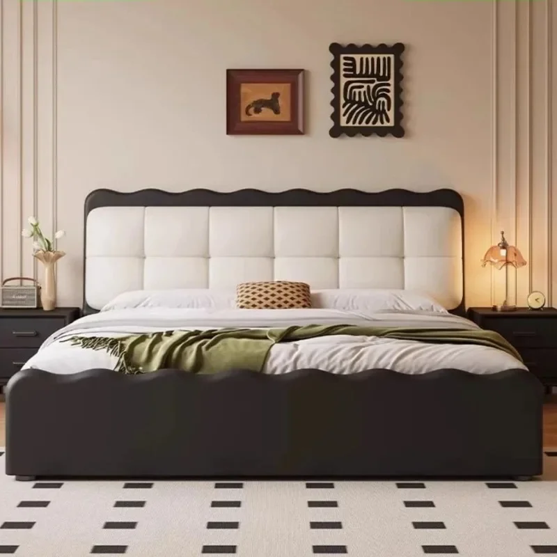 Family Lounge Luxury Bedroom Beds French Unique Queen French People Bed Frames 180x200cm Aesthetic Floor Home Bedroom Furniture