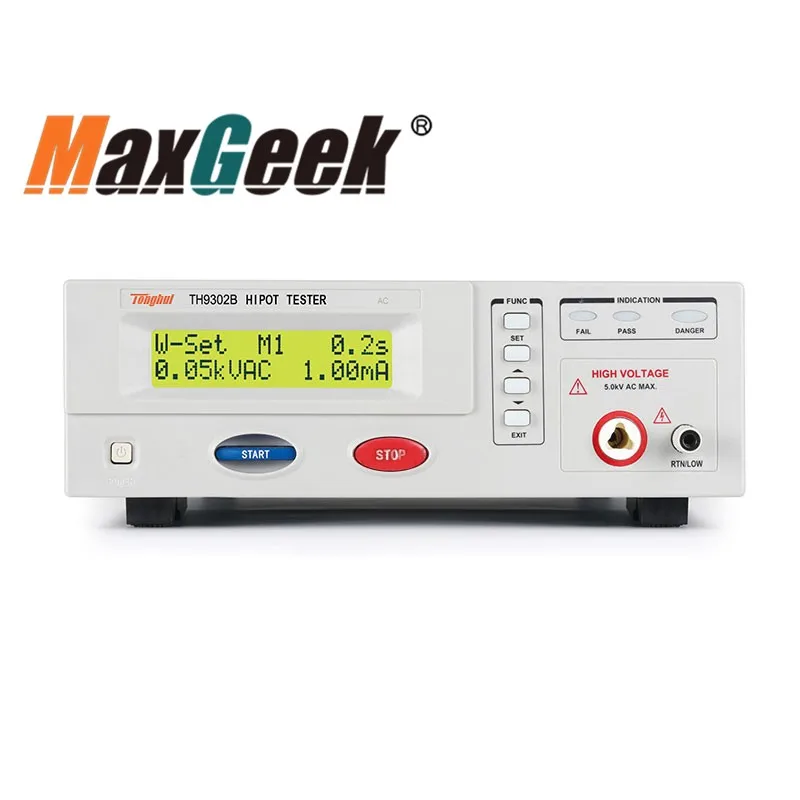 Maxgeek TH9302B HIPOT Tester AC HIPOT Tester (without Rear Output Port) Enables Accurate and Fast Testing