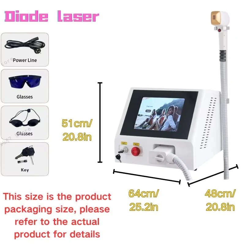 NUOVA depilazione laser a diodi a 4 lunghezze d'onda depiladora laser professionale 755 808 940 1064nm macchina per depilazione indolore