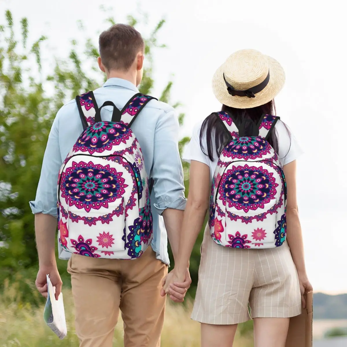 Desigual Mandala Colorful Backpack Hot Sale Daypack Large Capacity Children BookBag School Bag Shoulder Bags for Men Women