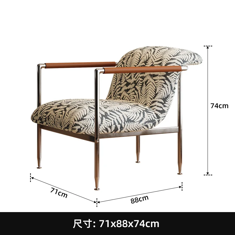 

Тканевый одиночный диван-кресло в стиле ретро, балкон, кафе, повседневное кресло