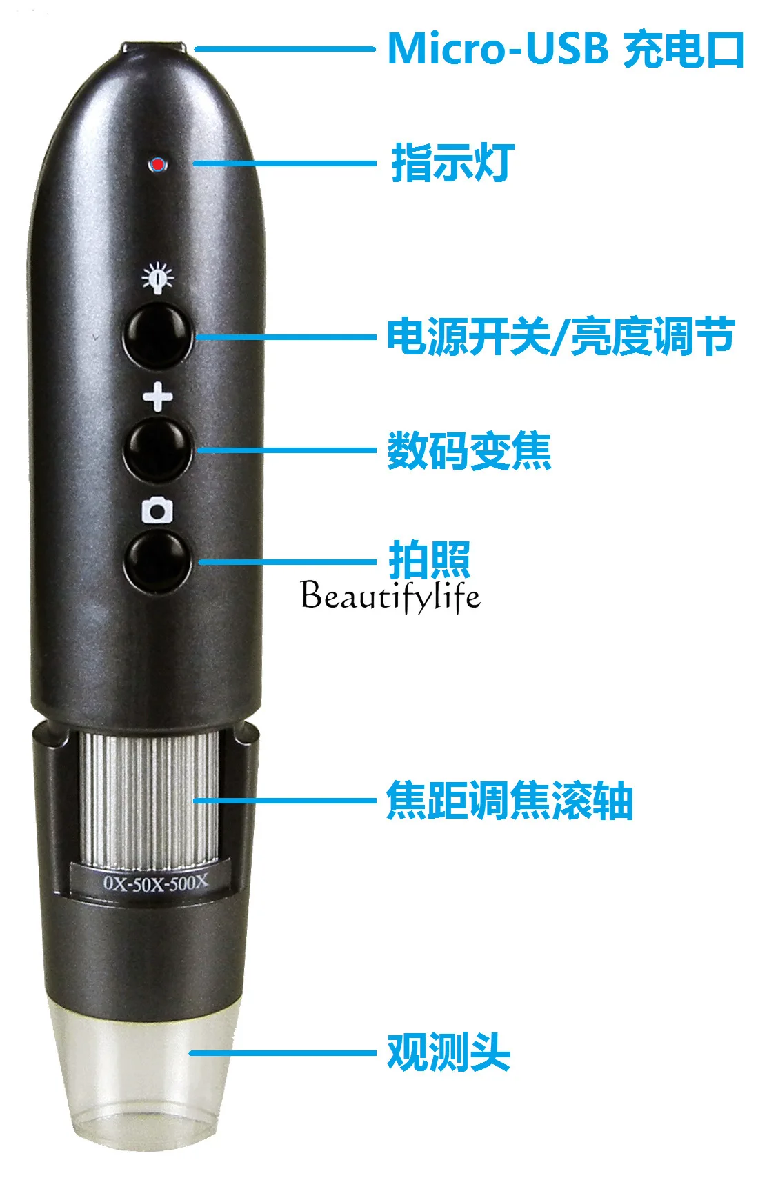 UMW10 1000X wireless digital microscope WiFi high definition electronic magnifying glass mobile phone tablet