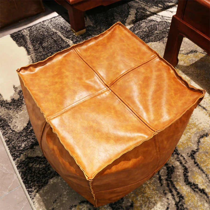 New Style Seat Square Tatami Cushion Cover Living Room Bay Window Cushion Leather Futon Lazy Sofa Shoe Changing Stool Covers