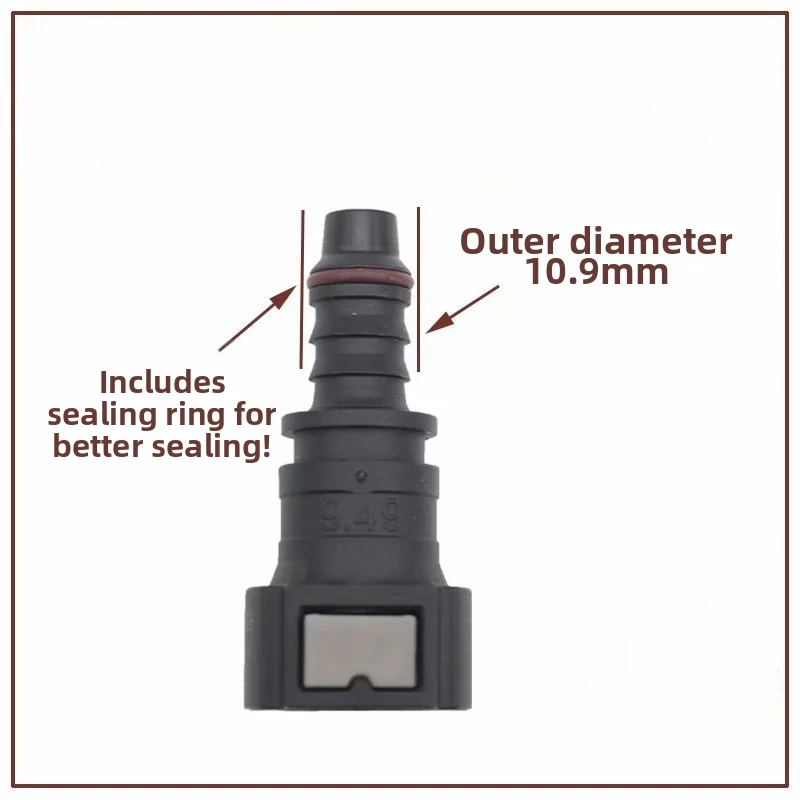 Fuel Pipe Quick Connector 9.49-ID8 Straight Through+male Connector ID8 Bend Automotive Fuel System Accessories