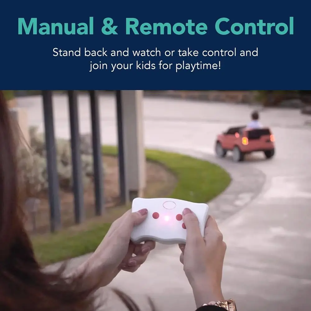 Kids 6V Ride On Truck w/Parent Remote Control, 3 Speeds, LED Lights, Pink