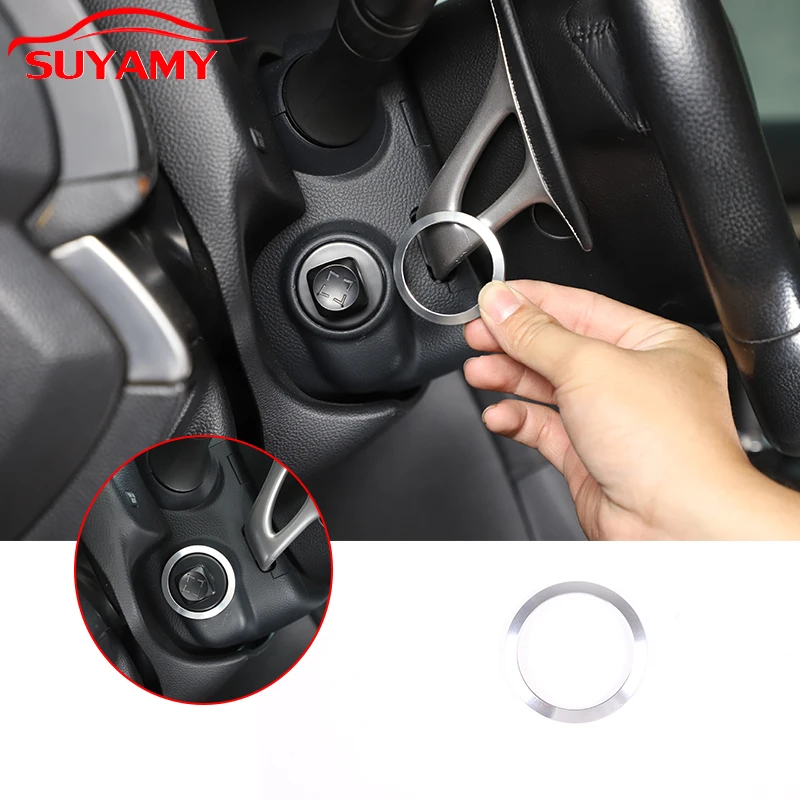 

For Infiniti G25 G35 G37 2007-2013 Aluminum Alloy Silver Car Steering Wheel Adjustment Lever Decorative Ring Car Accessories