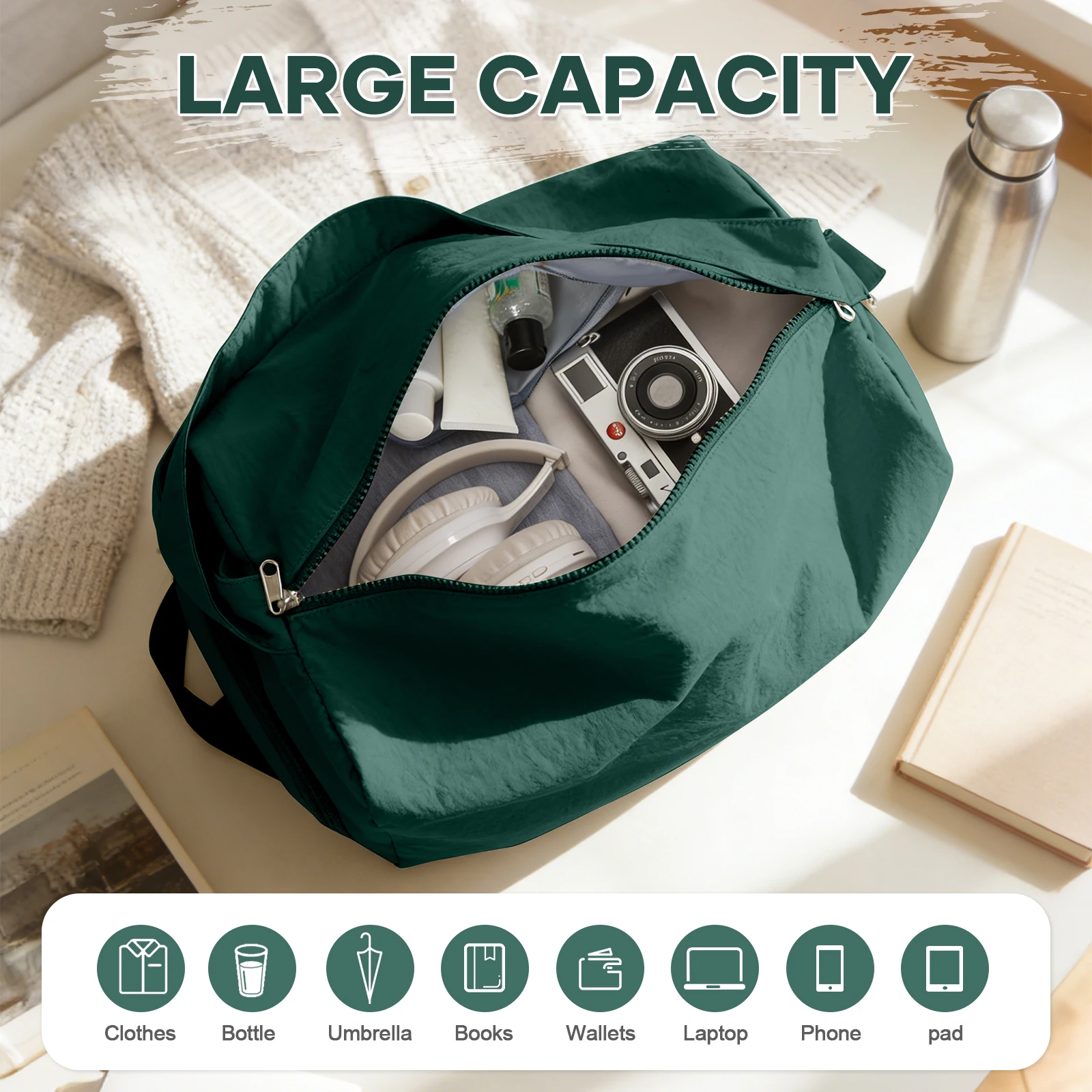 Travel Bag for Women Crossbody Bag Sport Bag Travel Duffle Bag with Shoe Compartment Weekender Overnight Bag Single Shoulder Bag