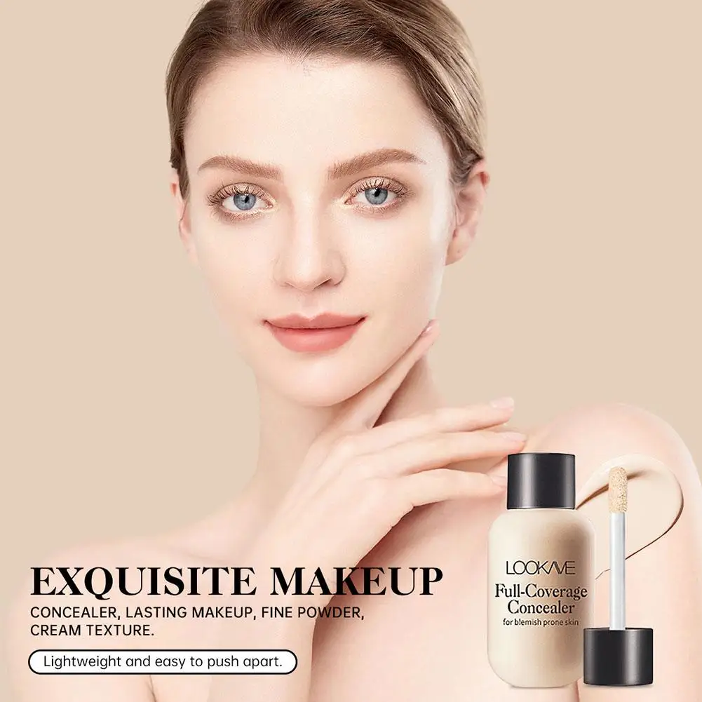 Volledige Dekking Acne Donkere Kringen Concealer Crème Waterdichte Vloeibare Controle Foundation Blijvende Gezicht Matte Cosmetica Make-Up E4w2