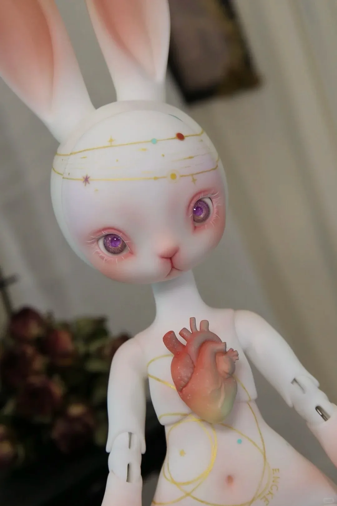 2026-1-6-new-fashion-rabbit-double-headed-animal-bjd-mask-rabbit-high-premium-resin-spot-makeup-quality-doll-free-shipping