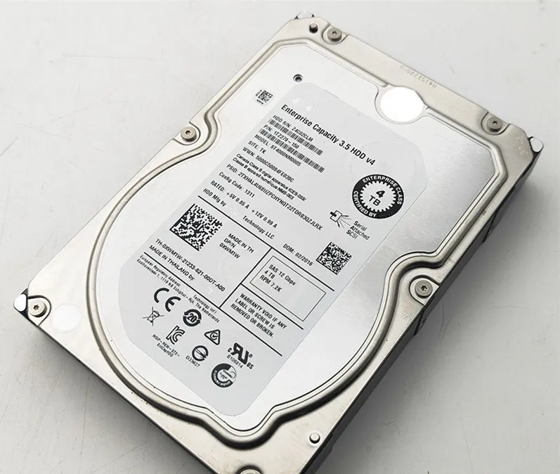 0XWM1W XWM1W  ST4000NM0005 4T SAS 3.5'  7.2k 12Gb servers hard drive hdd