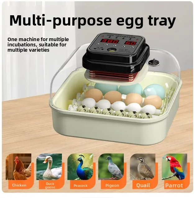 35 Egg Incubator Automatic Turner Humidity Display LED Candler for Chicken Hatching