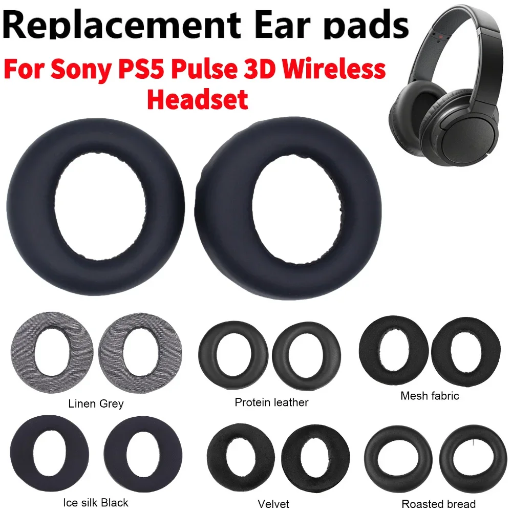 Ersatz-Ohrpolster für Sony PS5, PULSE 3D Wireless Headset, Ohrpolster, Tassen, Polsterset, Memory-Schaum-Kissen für Sony Playstation 5