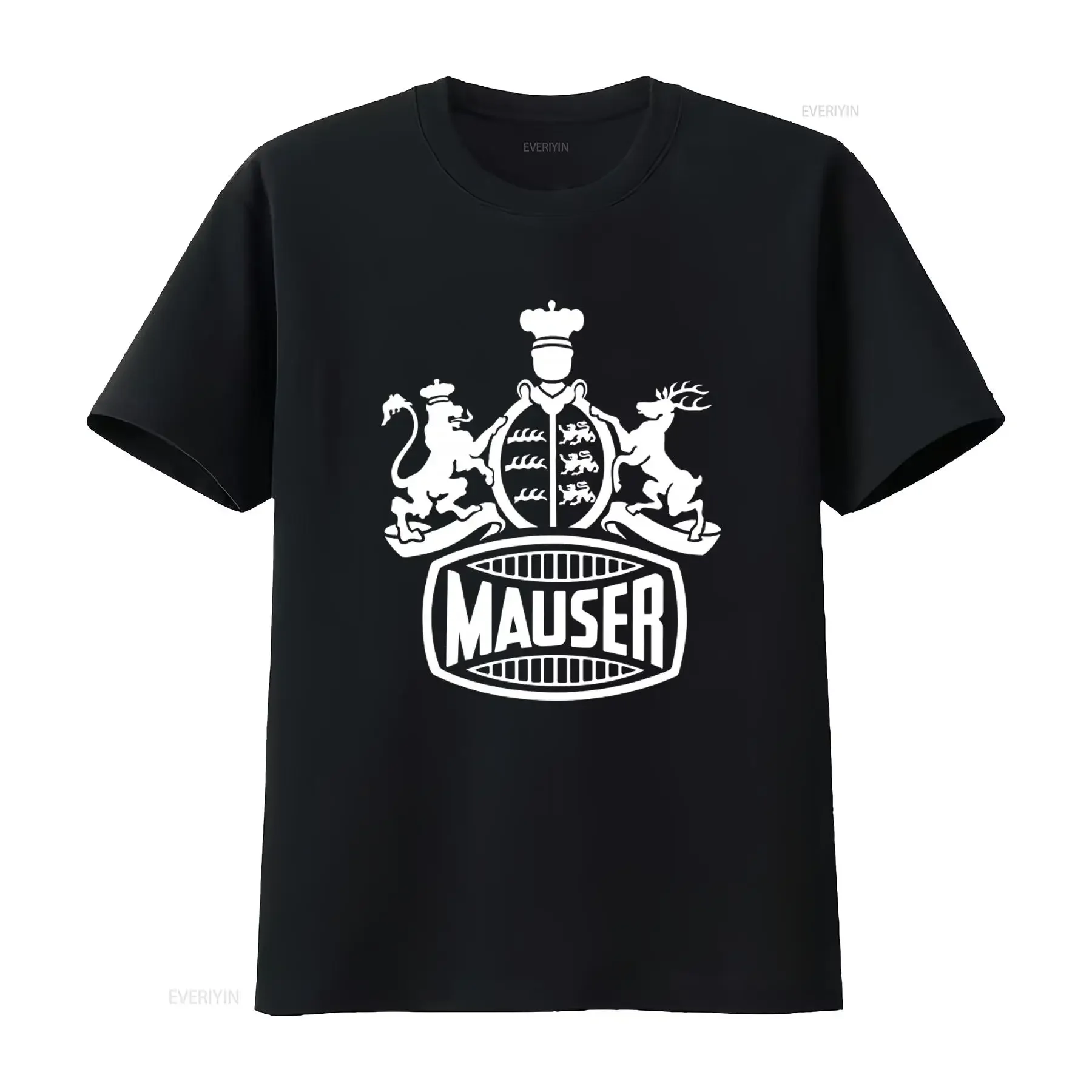 Camiseta Mauser German Arms con logo de pistola, rifle, diseño de emblema vintage de la Segunda Guerra Mundial, estilo vintage lavado, unisex, elástica