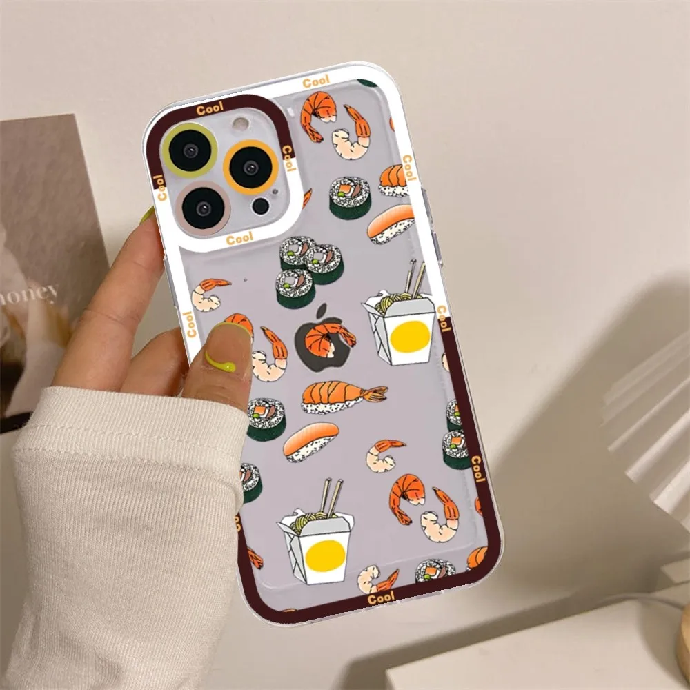 Cartoon Sushis Phone Case For Redmi 7 8 9 A For Redmi Note 5 7 8 9 10 11 Pro Max 4G 5G Funfas