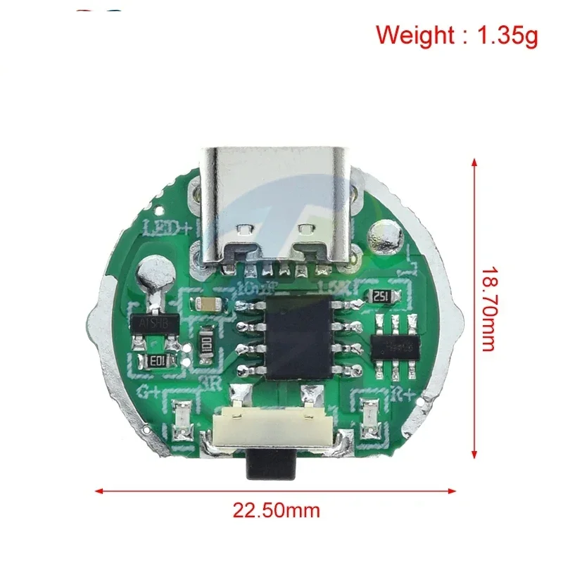 1/5/10/30PCS Two-speed Drive Board Flashlight Drive Accessories Circuit Board Switch Charging Integrated Board for 10 Watt Beads