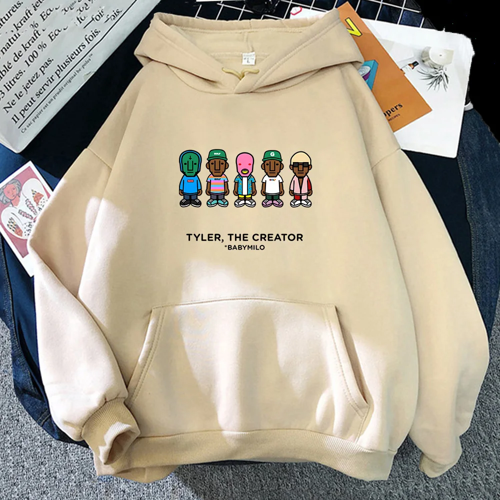 Tylerr The Creator Hip Hop Rapper Vintage Hoodies Men Round Neck Sweatshirts New Loose and Comfortable Pullovers Y2k Streetwear