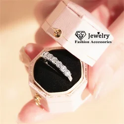 CC Proposal Rings for Women Lover White Gold Plated 3mm Daily Wear Fashion Accessories Engagement Wedding Jewelry CC3119