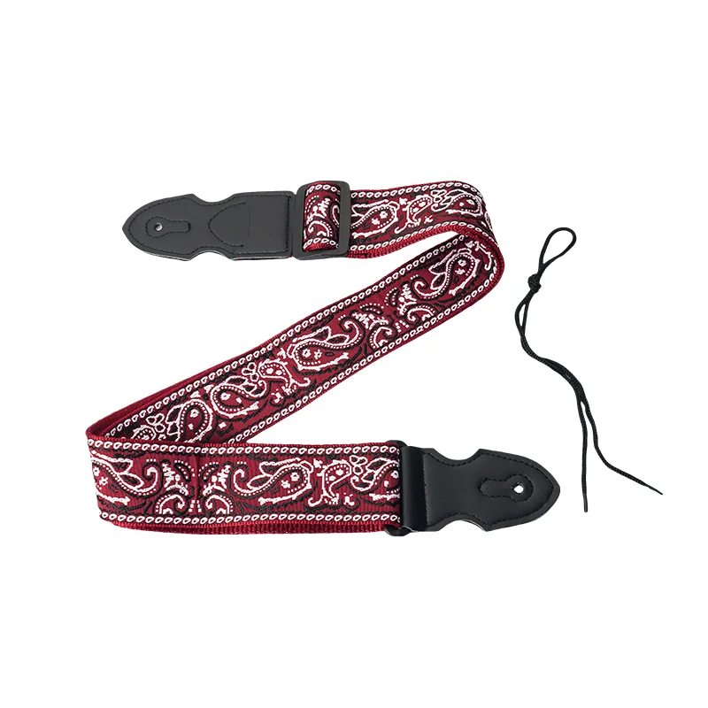 アコースティックエレキギターショルダーストラップピッククリップ付き木製ベースギターストラッププリント英国デザイン快適なベルトギターアクセス