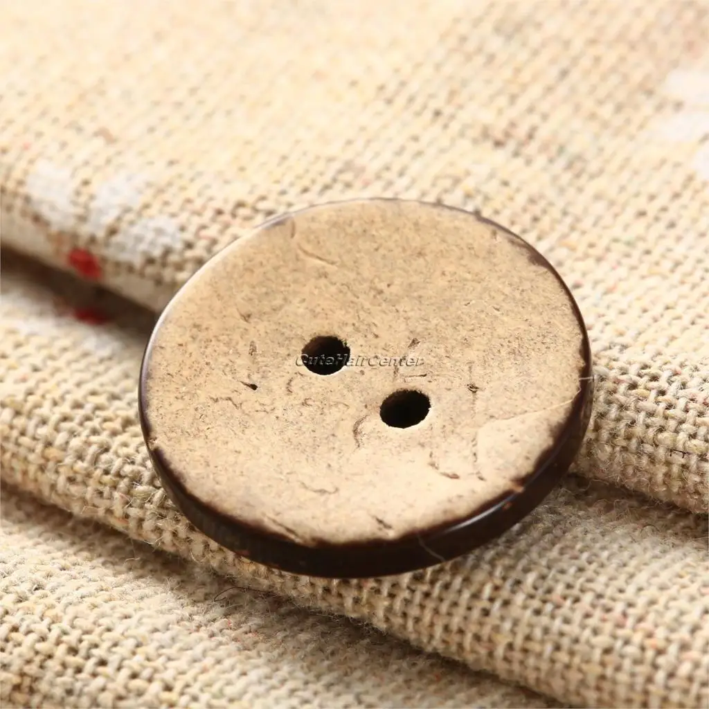 100Pcs Coconut Shell Buttons 2 Holes Sewing Scrapbooking Knopf Buton 15mm/20mm Vintage Decor Clothing Supply Natural Pattern